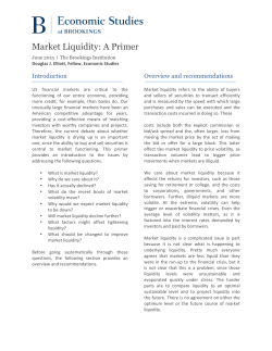 Market Liquidity: A Primer