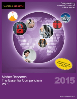 Market Research The Essential Compendium Vol 1