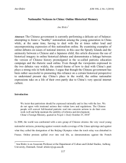 Nationalist Netizens in China: Online Historical Memory Abstract