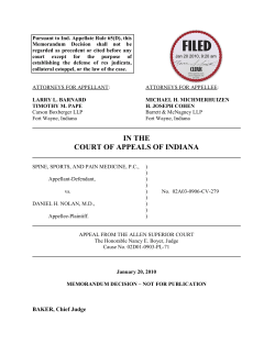 Spine, Sports, and Pain Medicine, PC v. Daniel H. Nolan, MD