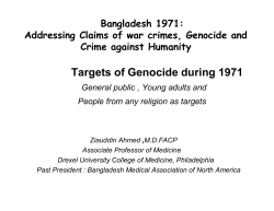 Targets of Genocide during 1971