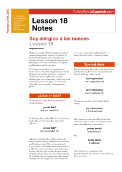 Lesson 18 Notes