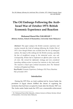 The Oil Embargo following the Arab