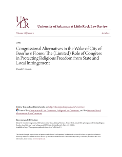 Congressional Alternatives in the Wake of City of Boerne v. Flores