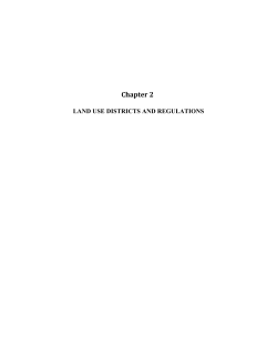 Chapter 2 - Land Use Districts and Regulation