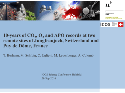 Carbon and Oxygen Cycle related atmospheric measurements at