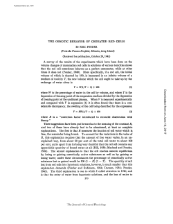 THE OSMOTIC BEHAVIOR OF CRENATED RED CELLS