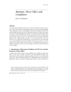 Bananas, Direct Effect and Compliance