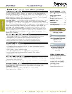 Chem-Stud - Powers Fasteners