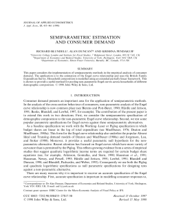 semiparametric estimation and consumer demand