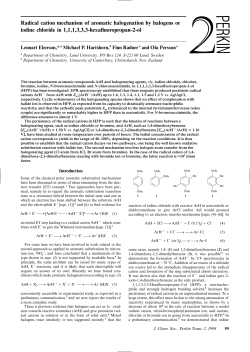 Radical cation mechanism of aromatic halogenation by halogens or