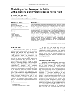 Modelling of Ion Transport in Solids with a General Bond Valence