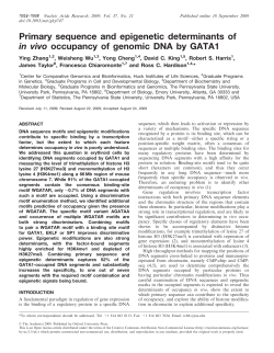 Primary sequence and epigenetic determinants of in vivo occupancy
