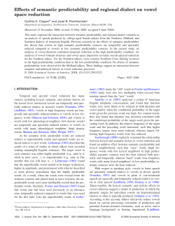 Effects of semantic predictability and regional dialect on vowel