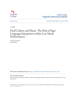 Deaf Culture and Music: The Role of Sign Language Interpreters
