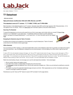 T7 Datasheet