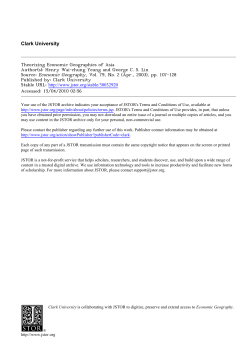 Theorizing Economic Geographies of Asia