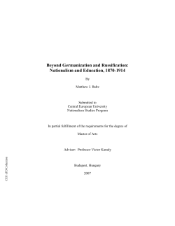Beyond Germanization, Russification and Magyarization
