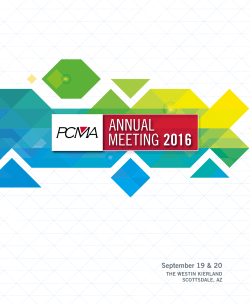 annual meeting 2016 - Pharmaceutical Care Management Association