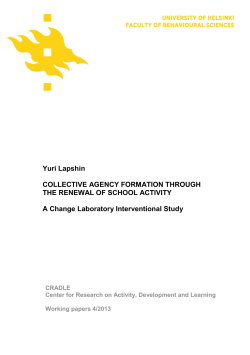 Collective agency formation through the renewal of school