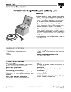 Portable Strain Gage Welding and Soldering Unit Model 700