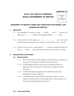 AGREEMENT ON SERVICE TERMS AND CONDITIONS FOR