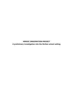 A preliminary investigation into the Sicilian school setting