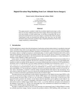 Digital Elevation Map Building from Low Altitude Stereo Imagery