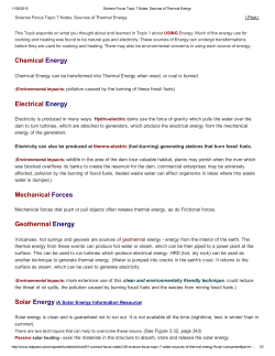 Chemical Energy Electrical Energy Mechanical Forces Geothermal