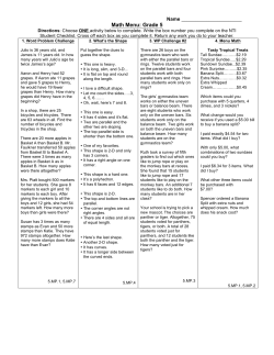 Math Menu - Jessamine County Schools
