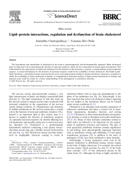 Lipid–protein interactions, regulation and dysfunction of