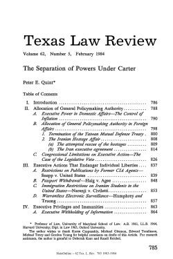 The Separation of Powers under Carter