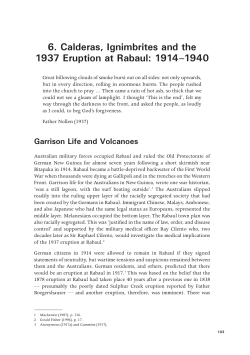 6. Calderas, Ignimbrites and the 1937 Eruption - ANU Press