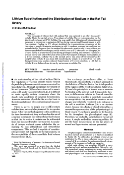 Lithium Substitution and the Distribution of Sodium in the Rat Tail