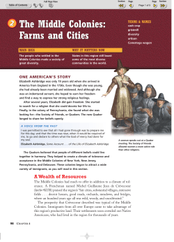 2 The Middle Colonies