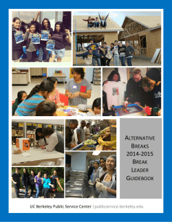 Alternative Breaks Resource Manual