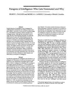 Paragons of Intelligence: Who Gets Nominated and Why