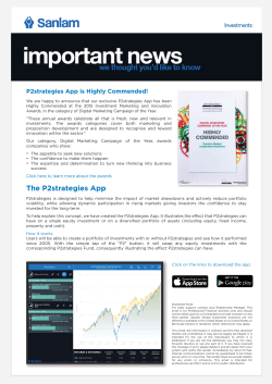P2strategies App Commended - Sanlam Global Investment Solutions