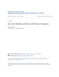 Into the Afterlife and Back with Honors Students