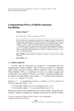 Computational Power of Infinite Quantum
