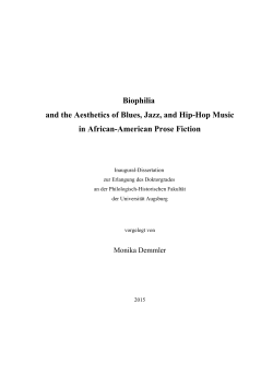 Biophilia and the Aesthetics of Blues, Jazz, and Hip