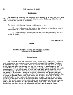 ICAO Circular 18-AN/15 Conclusions The immediate cause of the