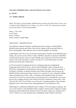 Listing  - The University of Sheffield