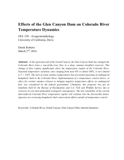 Effects of the Glen Canyon Dam on Colorado River Temperature