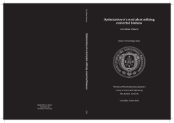 Optimization of a steel plant utilizing converted biomass