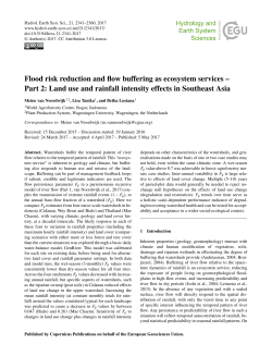 Flood risk reduction and flow buffering as ecosystem services &ndash; Part 2