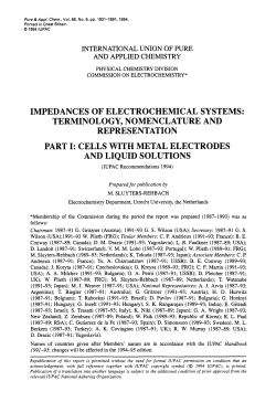 impedances of electrochemical systems