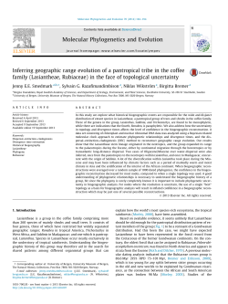 Inferring geographic range evolution of a pantropical tribe in the