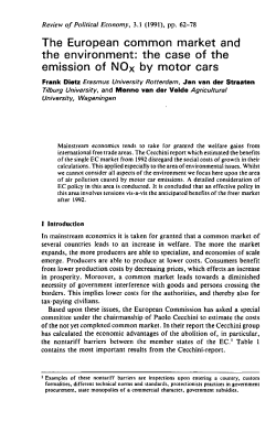 The European common market and the environment