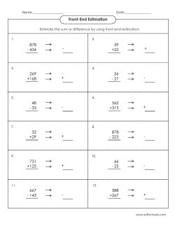 Front-End Estimation 3 + 3 - 3 + 3 - + 3 - + 3 + 3 - 3 + 3